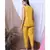 YELLOW SOLID LOUNGEWEAR SET WITH HAIRBAND