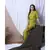 LIME GREEN SOLID LOUNGEWEAR SET WITH HAIRBAND