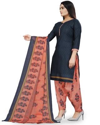 Blue printed cotton salwar 4