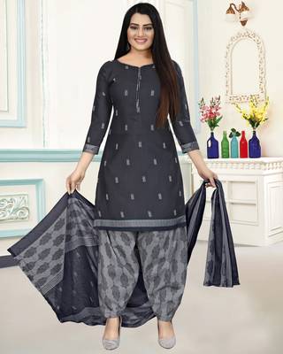 Blue printed cotton salwar 1