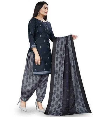 Blue printed cotton salwar 4