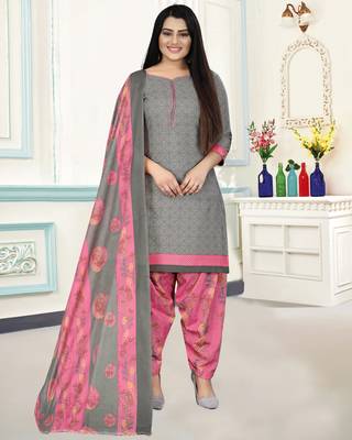 Rajnandini Grey printed cotton salwar 1