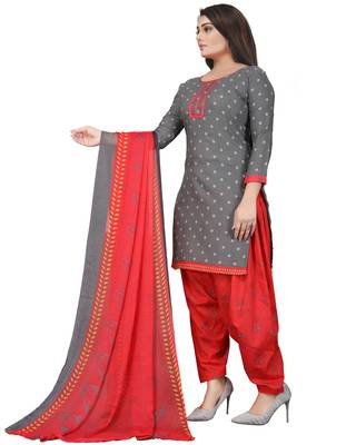 Grey printed cotton salwar 4