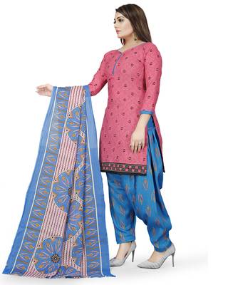 Pink printed cotton salwar 3