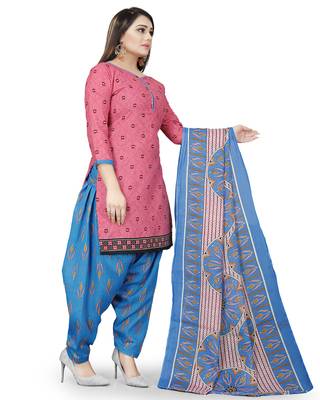 Pink printed cotton salwar 4