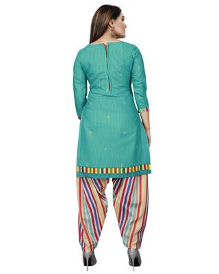 Blue printed cotton salwar 2