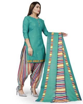 Blue printed cotton salwar 4