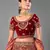 Maroon embroidered velvet semi stitched lehenga