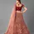 Maroon embroidered velvet semi stitched lehenga