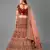 Maroon embroidered velvet semi stitched lehenga