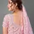 Pink embroidered georgette semi stitched lehenga