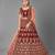 Maroon embroidered velvet semi stitched lehenga