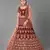 Maroon embroidered velvet semi stitched lehenga