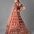 Maroon embroidered velvet semi stitched lehenga