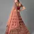 Maroon embroidered velvet semi stitched lehenga