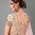 Peach embroidered georgette semi stitched lehenga