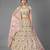 White Thread embroidered georgette Semi Stitched Lehenga