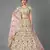White embroidered georgette semi stitched lehenga