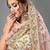 White Thread embroidered georgette Semi Stitched Lehenga