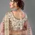 White embroidered georgette semi stitched lehenga