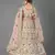 White embroidered georgette semi stitched lehenga