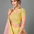 Yellow embroidered georgette semi stitched lehenga