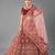 Maroon embroidered velvet semi stitched lehenga
