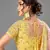 Yellow embroidered georgette semi stitched lehenga