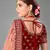 Maroon embroidered velvet semi stitched lehenga