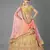 Yellow embroidered georgette semi stitched lehenga