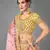 Yellow embroidered georgette semi stitched lehenga