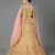 Yellow embroidered georgette semi stitched lehenga