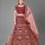 Maroon embroidered velvet semi stitched lehenga