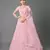Pink embroidered georgette semi stitched lehenga