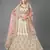 White embroidered georgette semi stitched lehenga