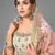 White embroidered georgette semi stitched lehenga