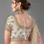 White embroidered georgette semi stitched lehenga