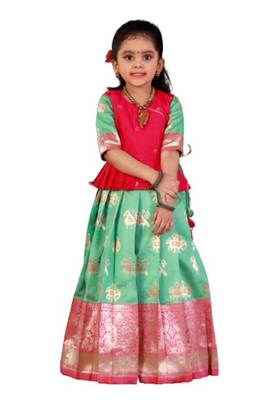 Shivangi Peacock Patola Pavadai Set !!! 1