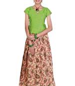 Shivangi Printed Mango Creeper Pavadai set !!! 