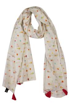 White Viscose   scarf