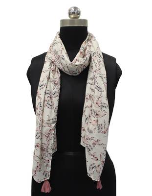 White Viscose   scarf 2