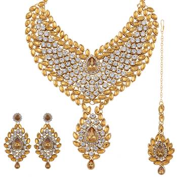 Gold Plated Kundan Diamond  Choker Set 2