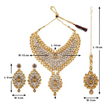 Gold Plated Kundan Diamond  Choker Set 3