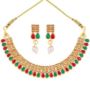 Gold Plated Traditional Choker Set 2