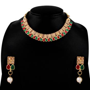 Gold Plated Traditional Choker Set 4