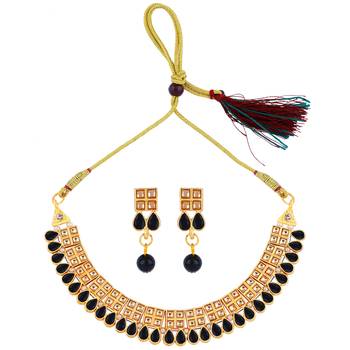 Gold Plated Necklace Traditional Choker Set 5