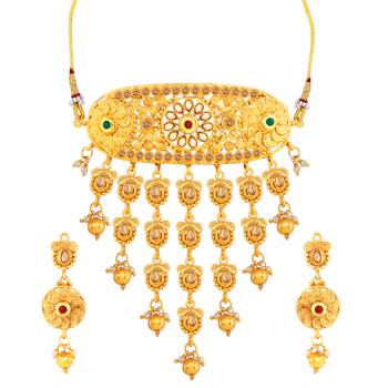 Gold Plated Enthic Choker Set 2