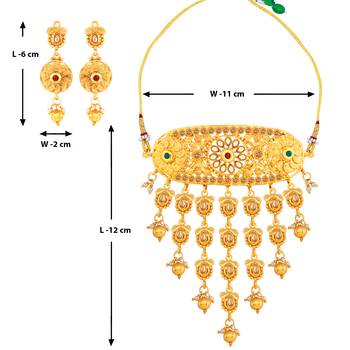 Gold Plated Enthic Choker Set 3