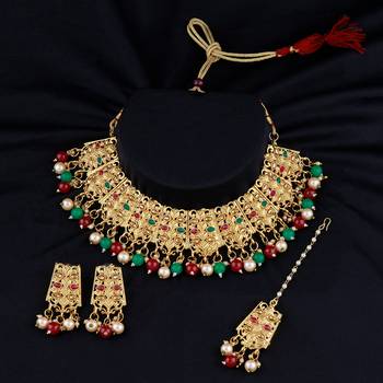 Elegant Gold Plated Enthic Choker Set 1