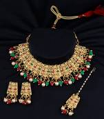 Elegant Gold Plated Enthic Choker Set